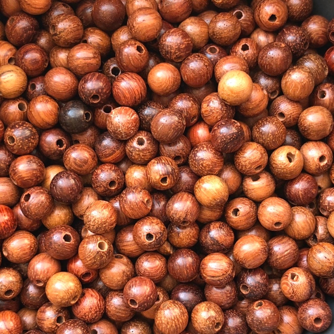 Brown Hard Wood Beads 6mm Round Exposed Grain Craft Spacer Bead 150 Pieces