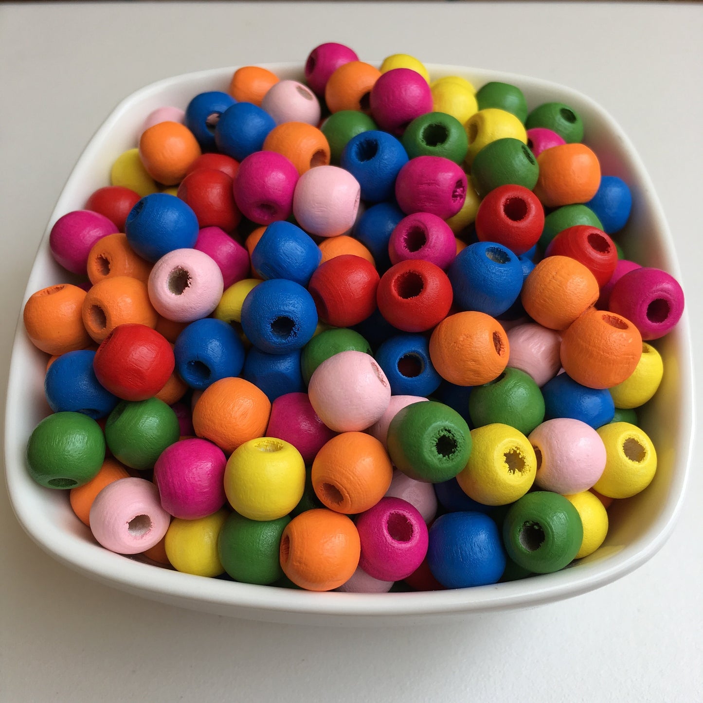 Mixed Colour Wood Beads 10mm Matte Round Wooden Craft Bead 100 Pieces