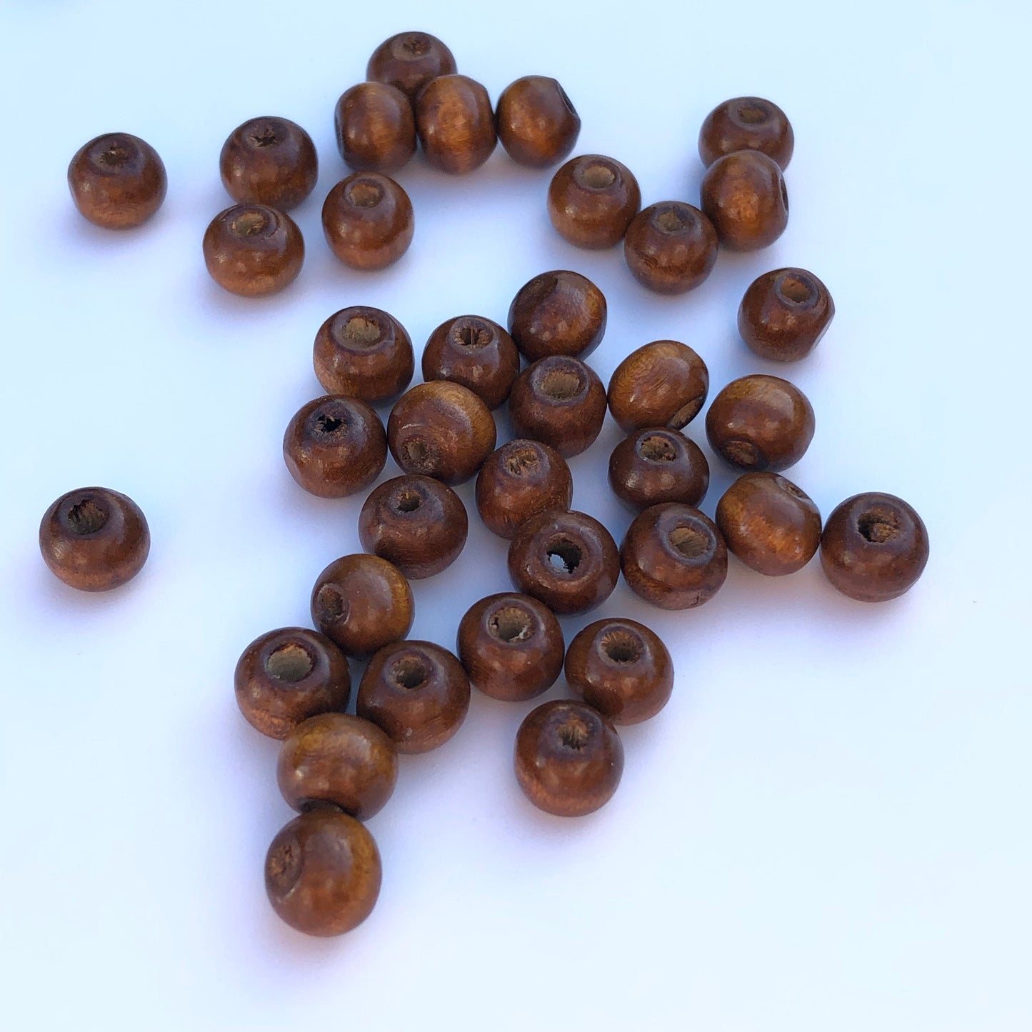 Honey Brown Wood Beads 8.5mm Round Wooden Craft Bead 150 Pieces