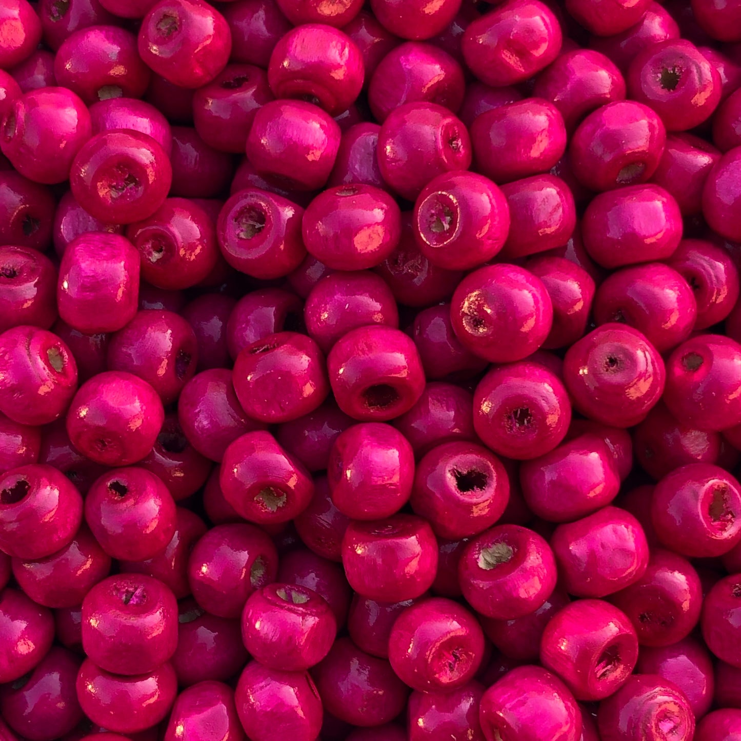 Hot Pink Wood Beads 7mm Round Jewellery Making Craft Spacer Bead 150 Pieces