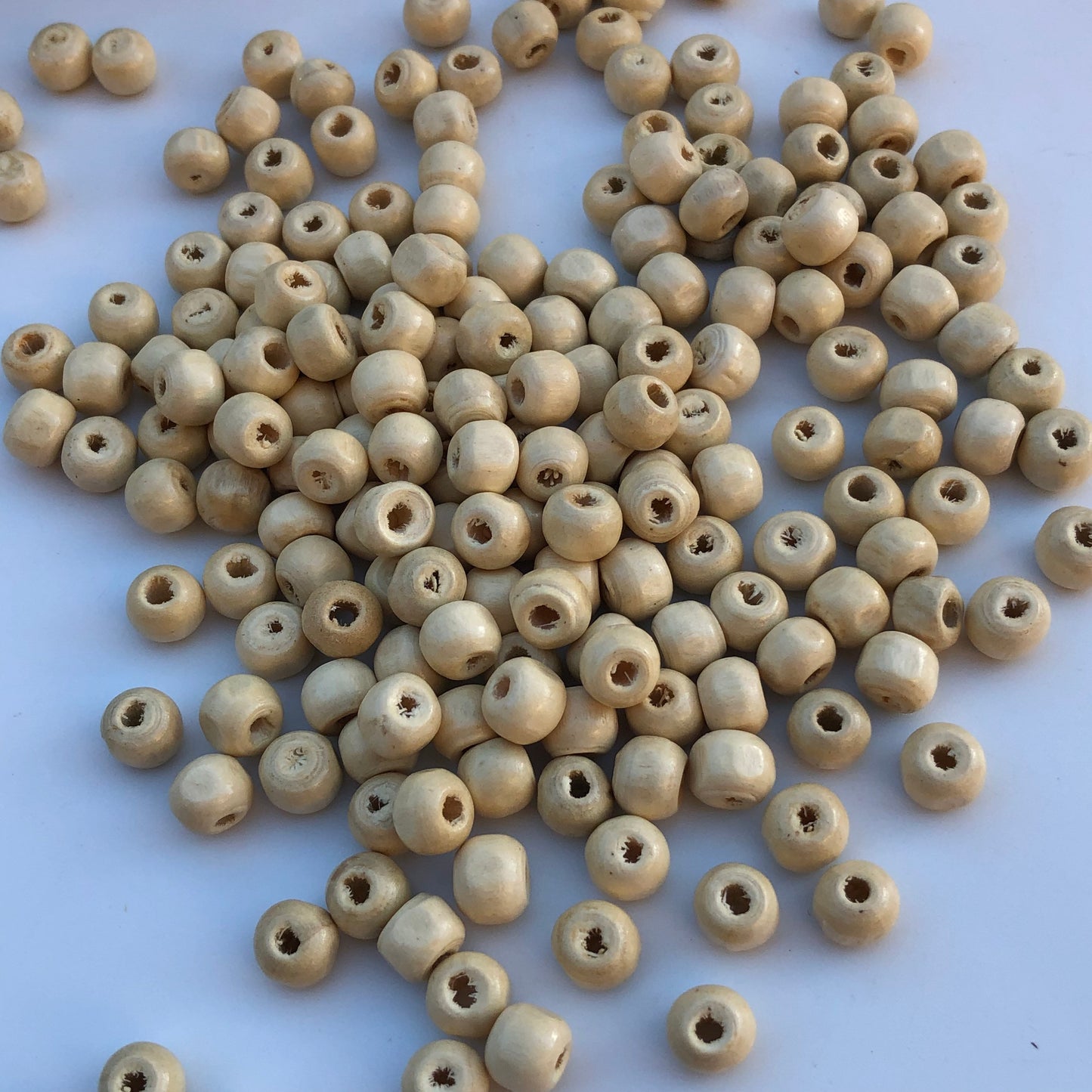 Beige Wood Beads