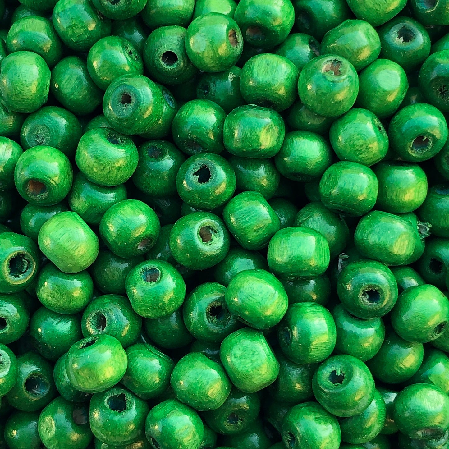 Green Wood Beads 7mm Round Jewellery Making Craft Spacer Bead 150 Pieces