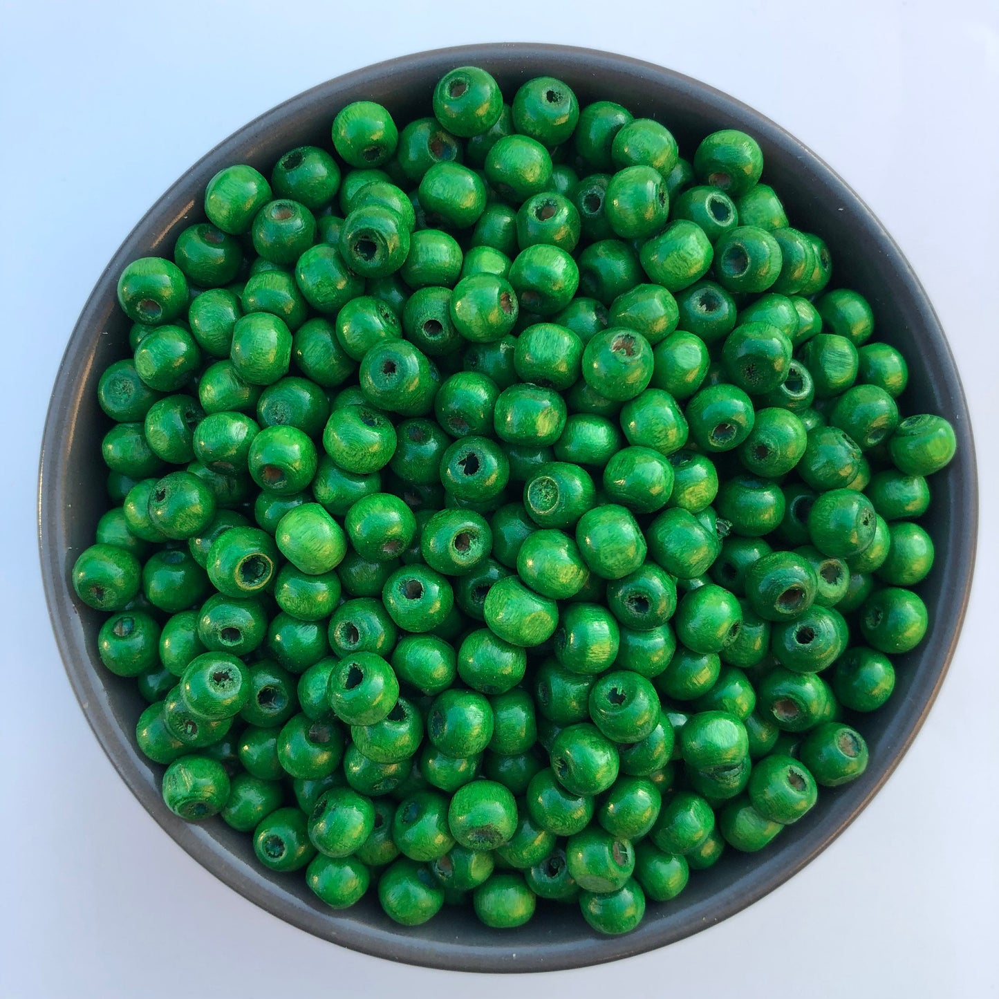 Green Wood Beads 7mm Round Jewellery Making Craft Spacer Bead 150 Pieces