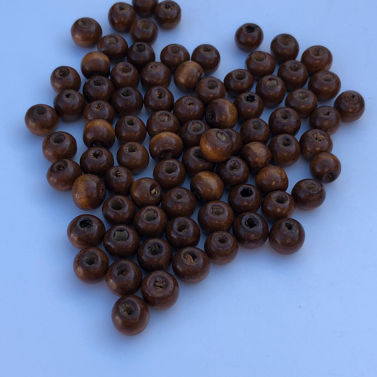 Honey Brown Wood Beads 8.5mm Round Wooden Craft Bead 150 Pieces