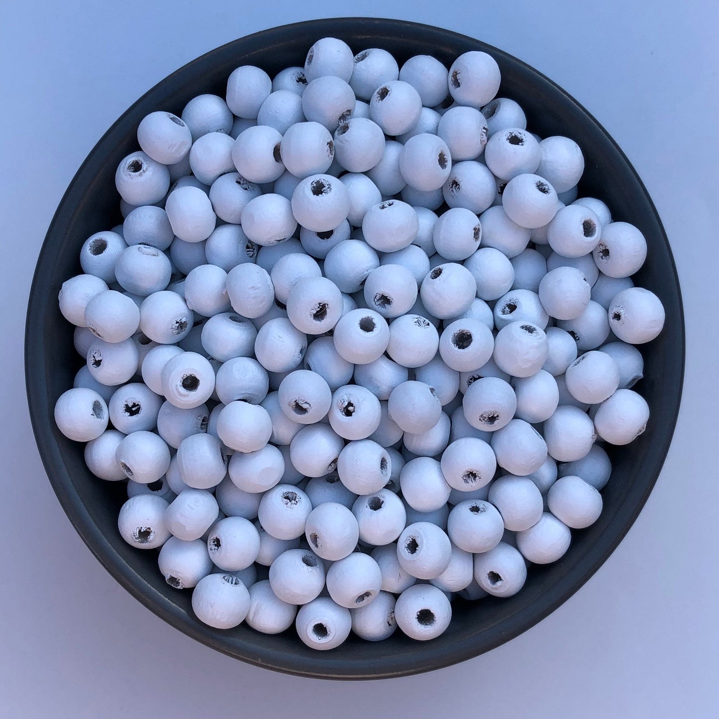 Matte White Wood Beads 8mm Round Wooden Craft Bead 150 Pieces