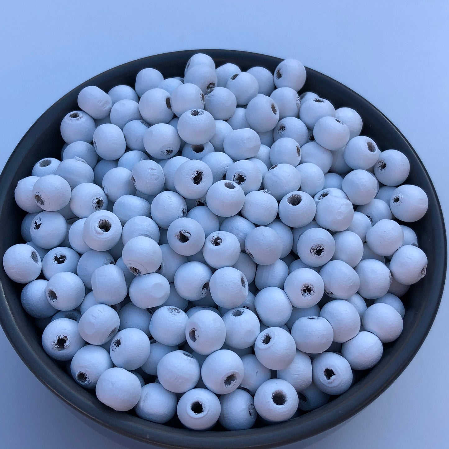 Matte White Wood Beads 8mm Round Wooden Craft Bead 150 Pieces