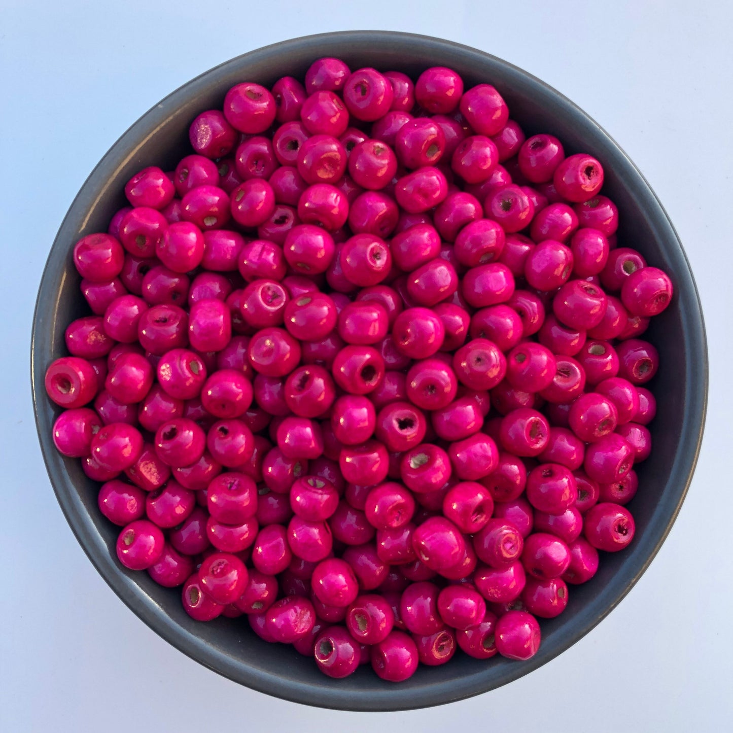 Hot Pink Wood Beads 7mm Round Jewellery Making Craft Spacer Bead 150 Pieces