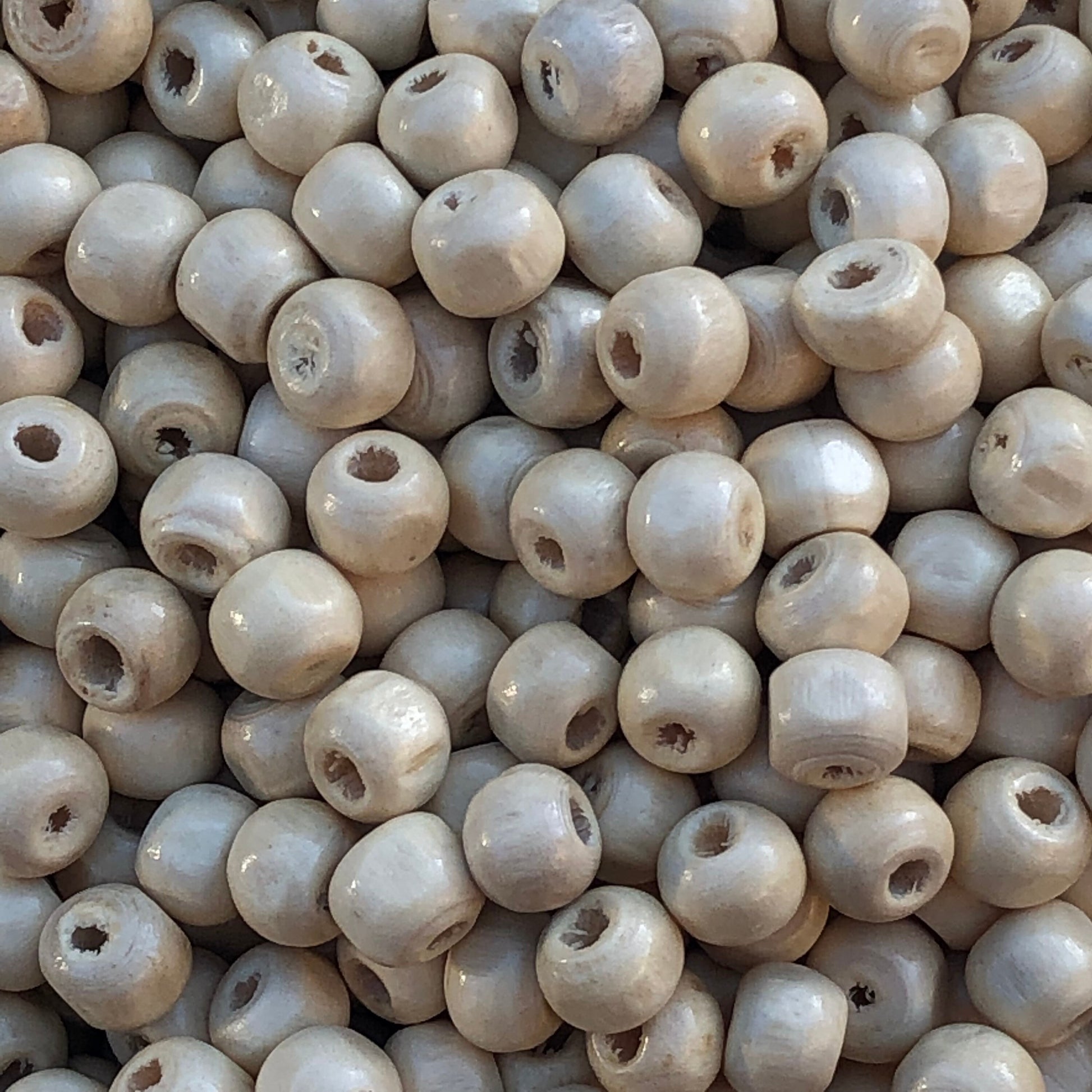 Beige Wood Beads