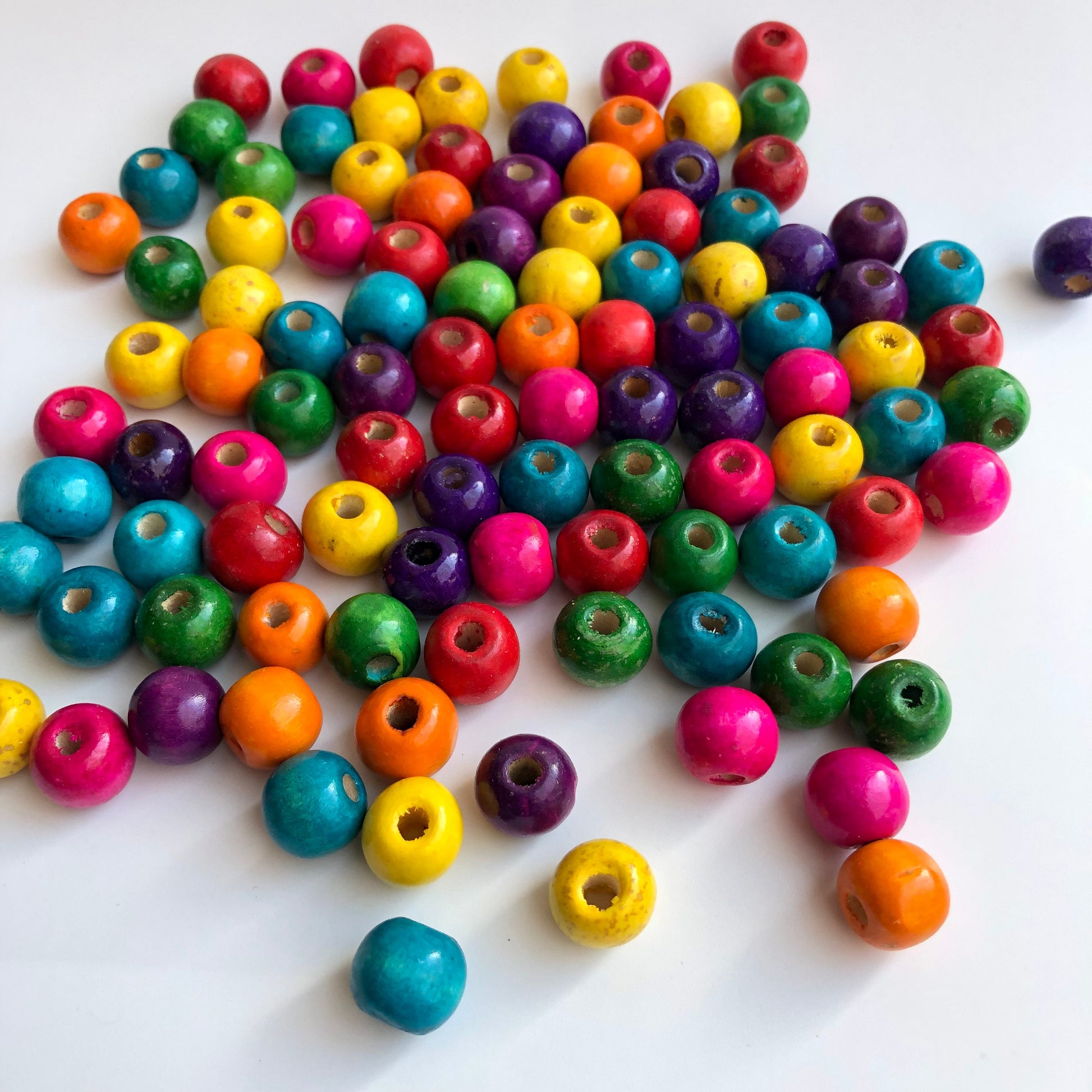 Multi Coloured Wooden Beads