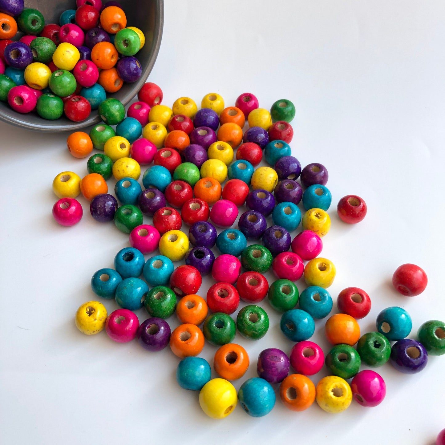 Multi Coloured Wooden Beads