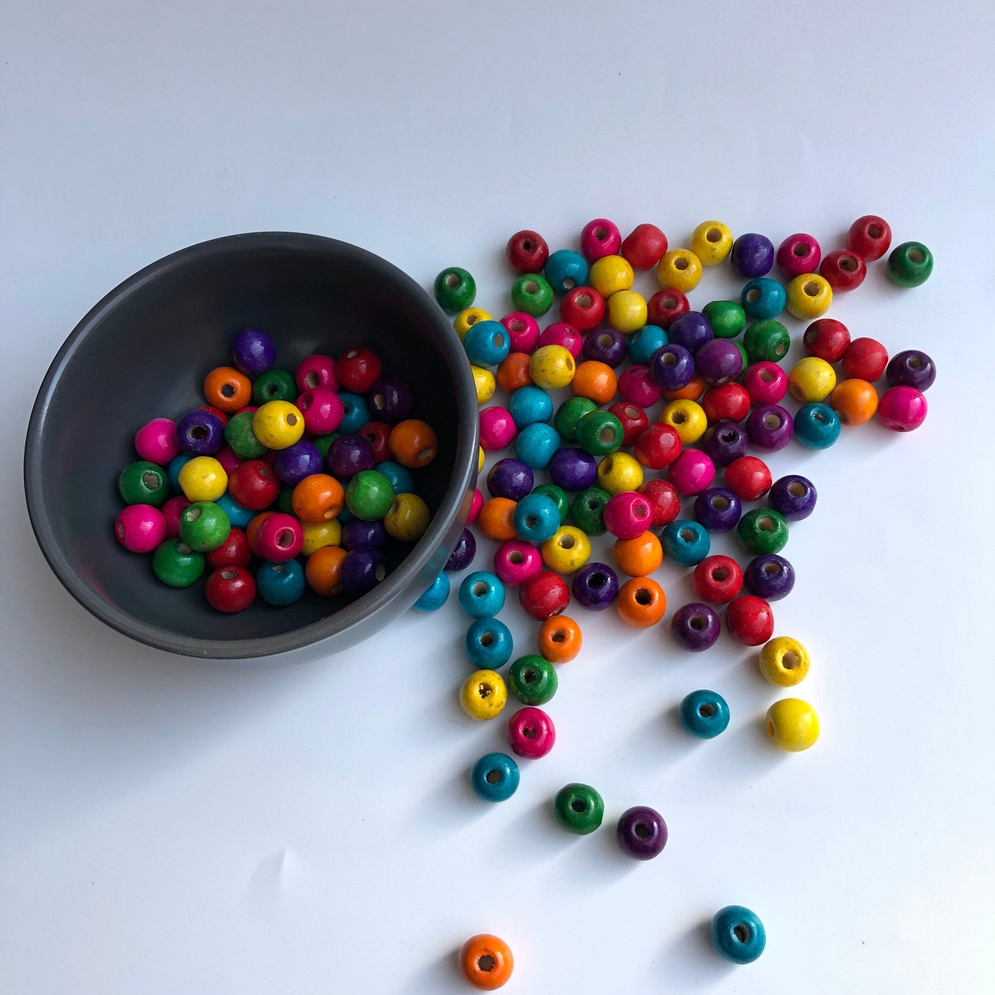 Multi Coloured Wooden Beads