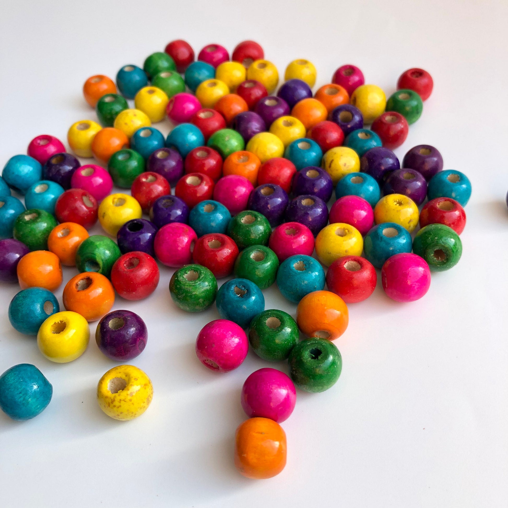 Multi Coloured Wooden Beads