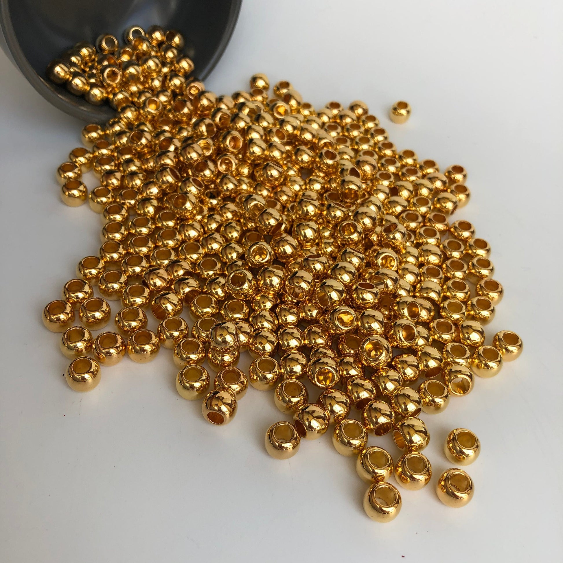 Gold Macrame Beads