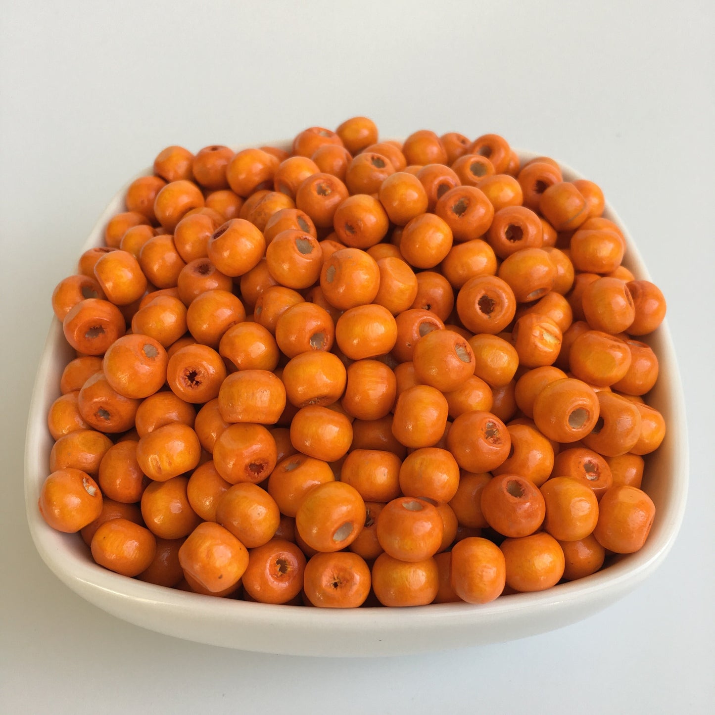 Orange Wood Bead 8.5mm Round Craft Beads 150 Pieces