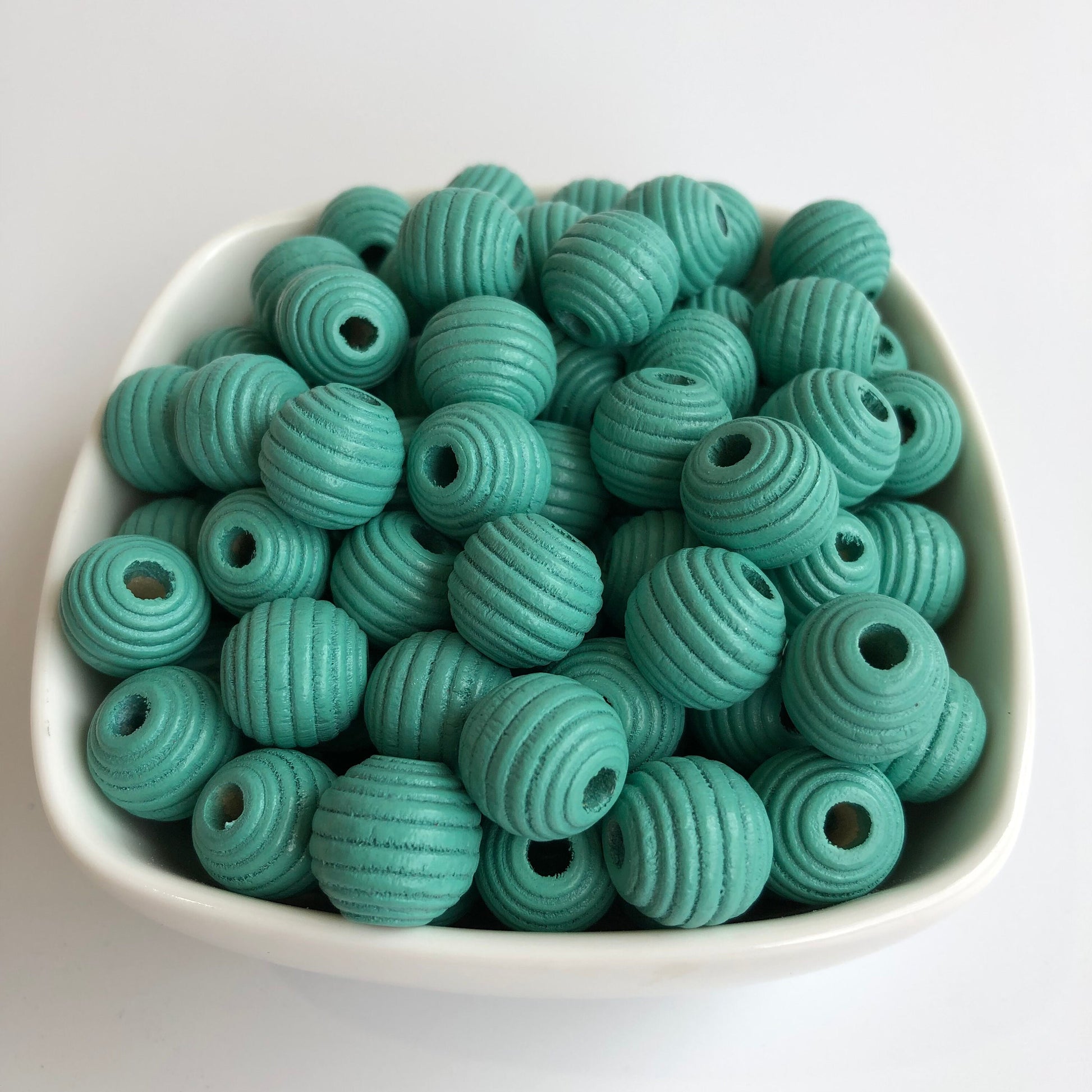 Green Wooden Beads