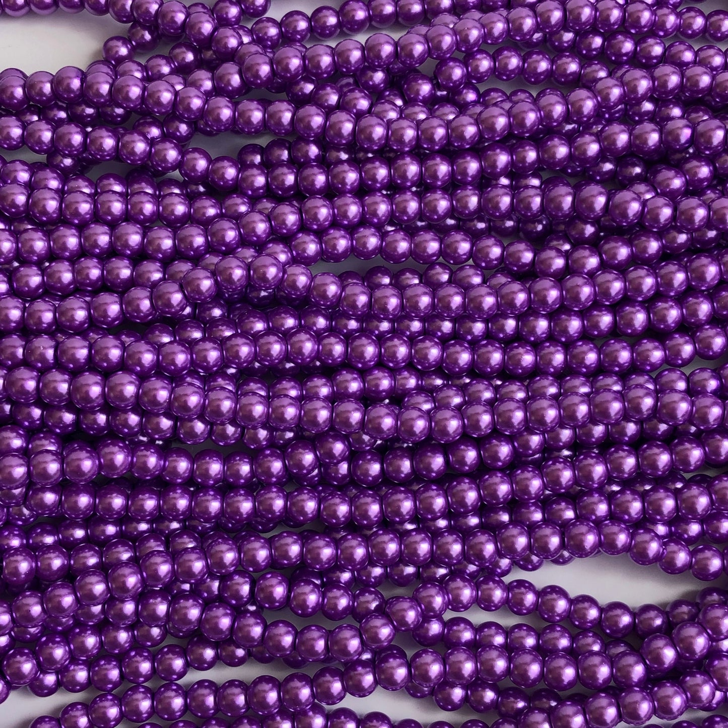 Purple Glass Pearl Bead 6mm Round DIY Bracelet Necklace Jewellery Strand Bead 135 Pieces