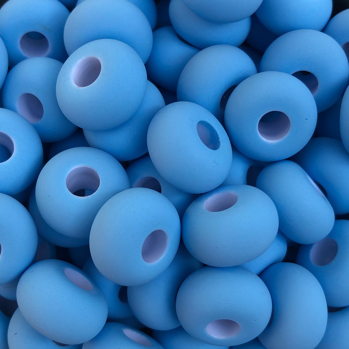 Rubberized Macrame Beads 