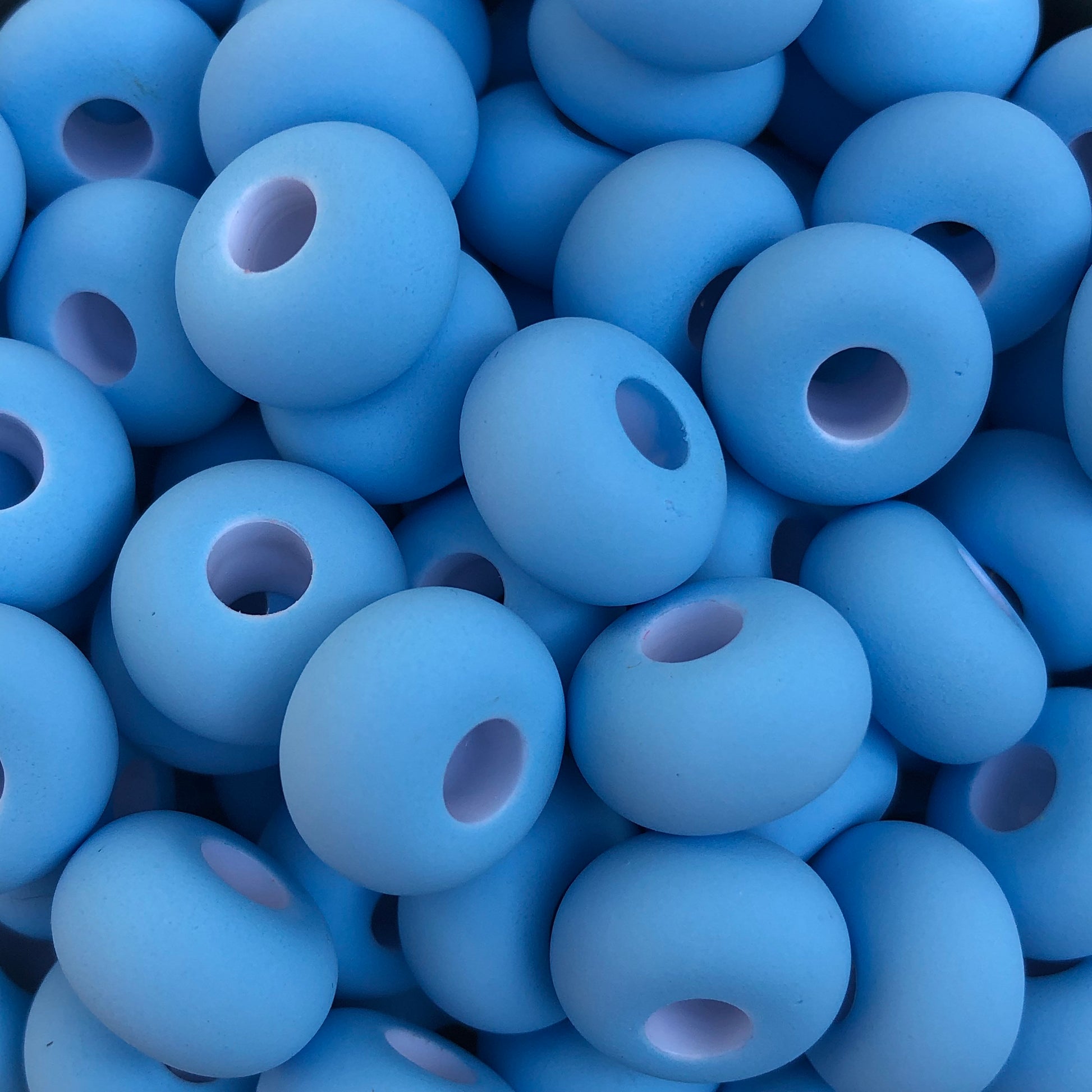 Rubberized Macrame Beads 