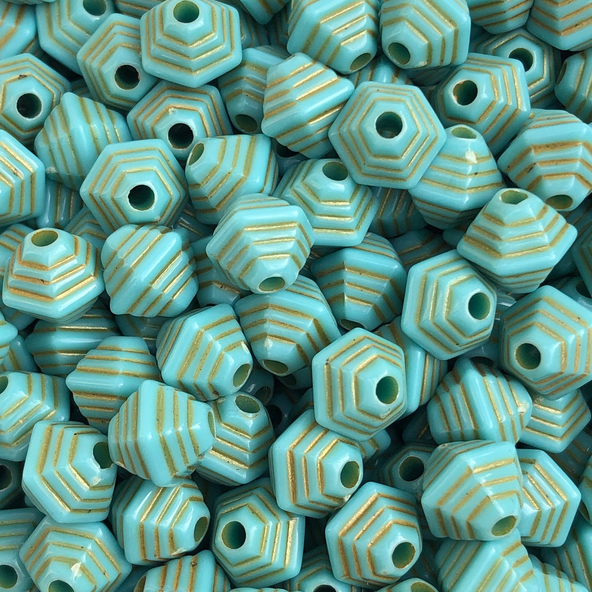 Blue Acrylic Beads