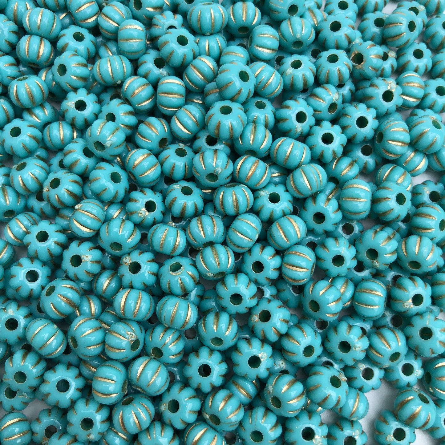 Aqua Blue Acrylic Resin Beads 