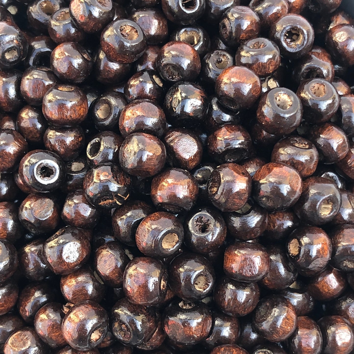 Dark Brown Wood Beads 7mm Round DIY Wooden DIY Craft Bead 150 Pieces