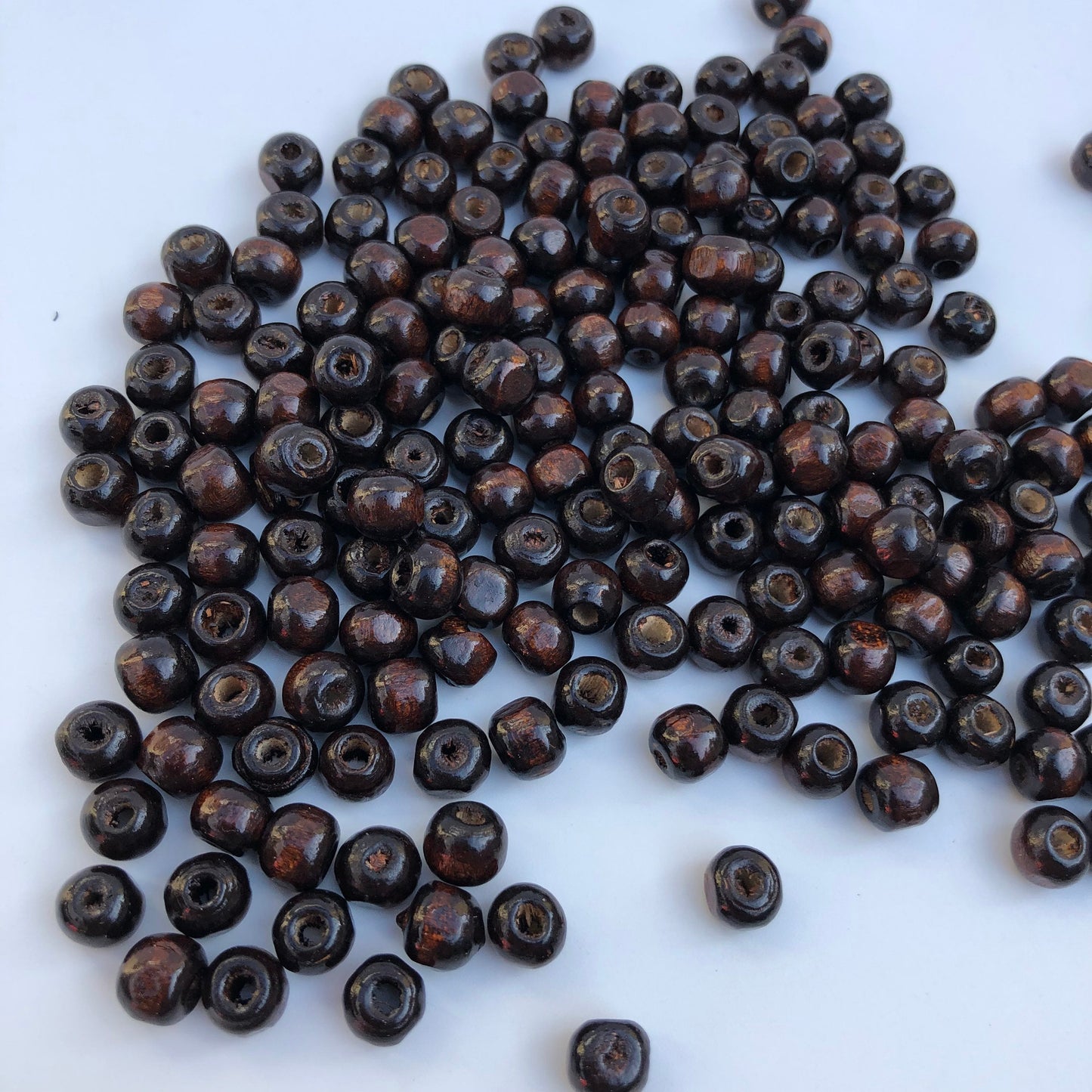 Dark Brown Wood Beads 7mm Round DIY Wooden DIY Craft Bead 150 Pieces