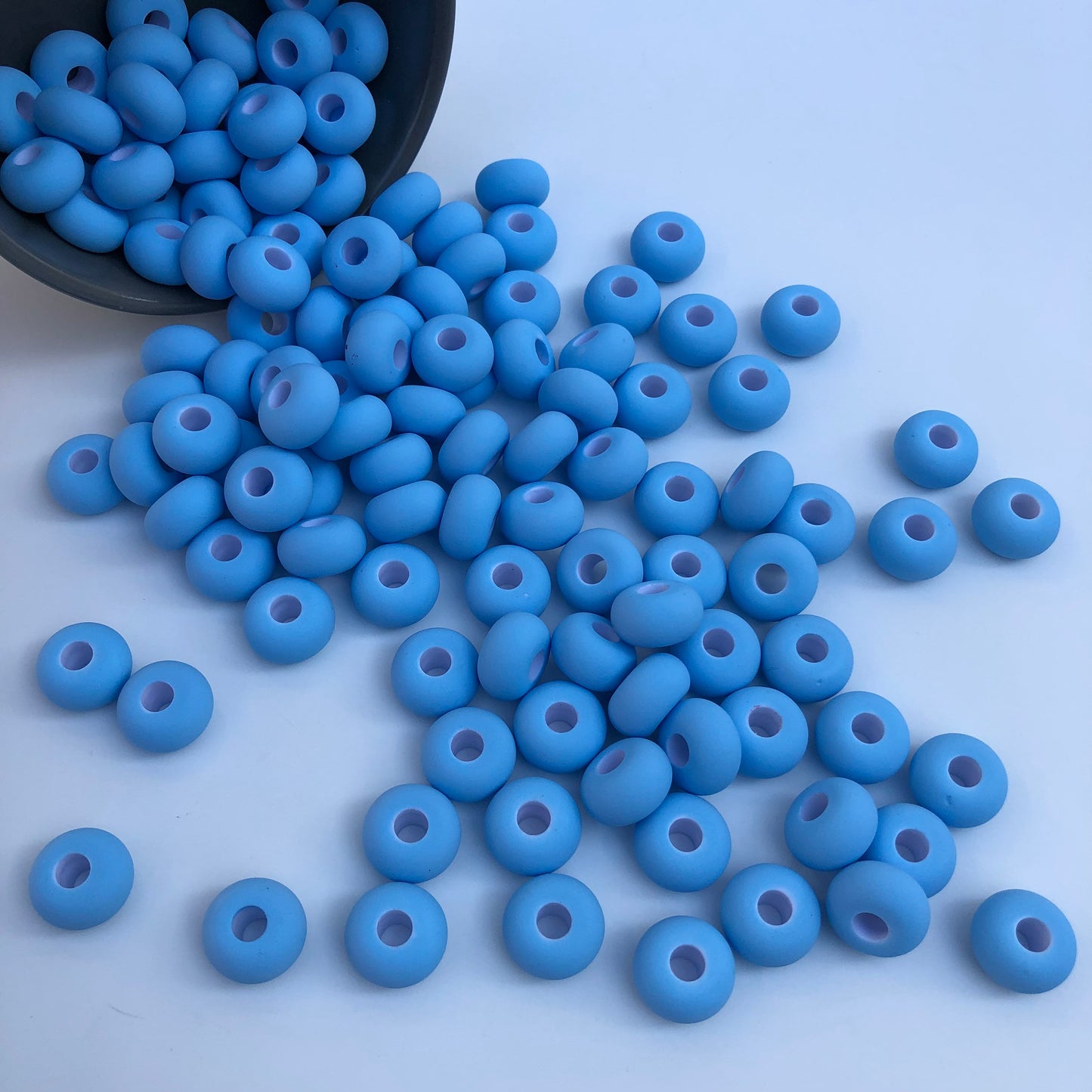 Rubberized Macrame Beads 