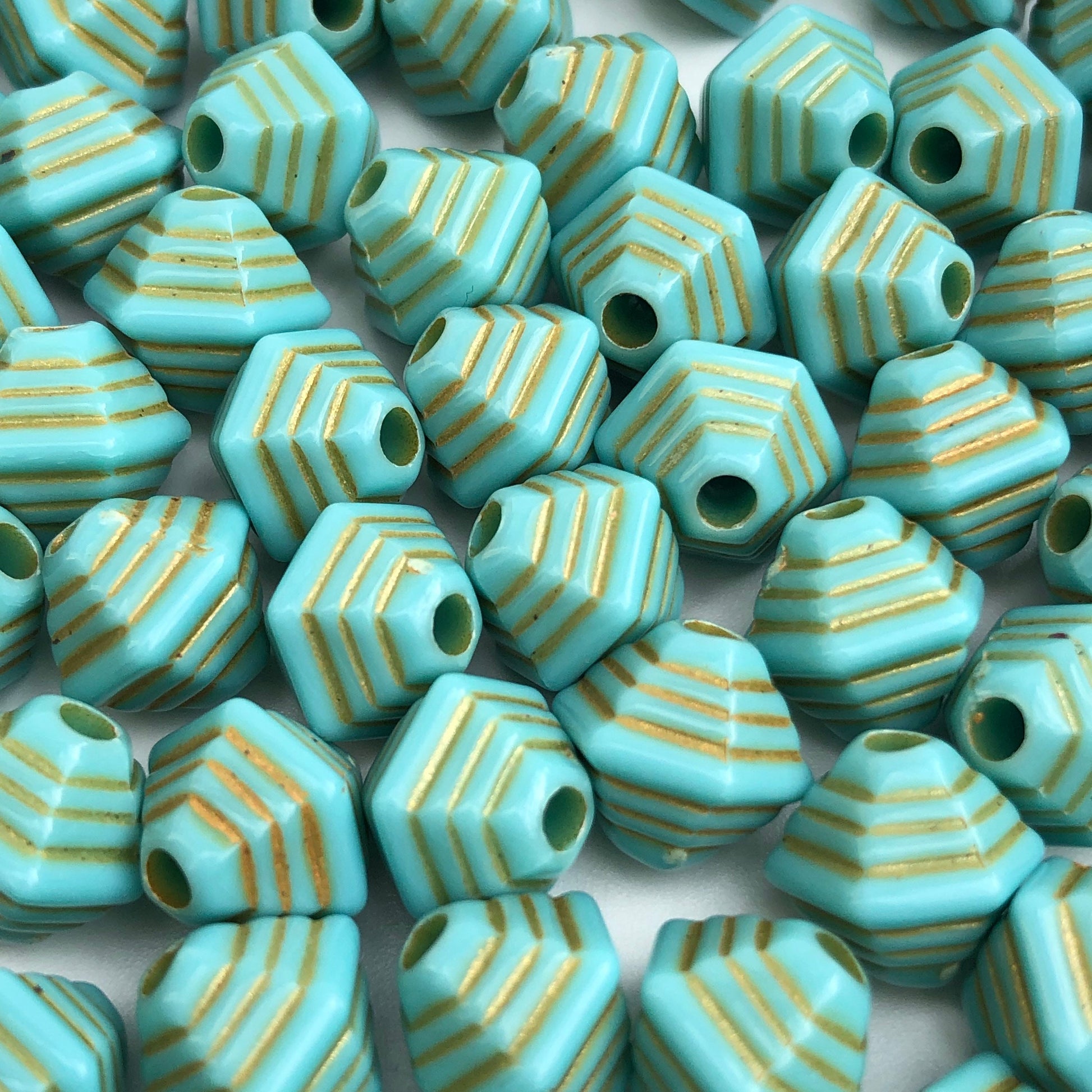 Blue Acrylic Beads