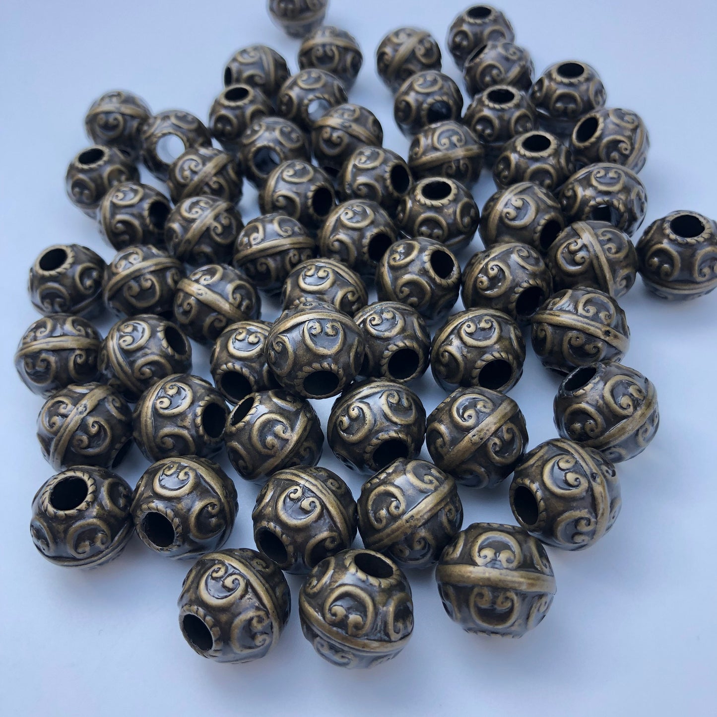 17mm Antique Bronze Macrame Beads