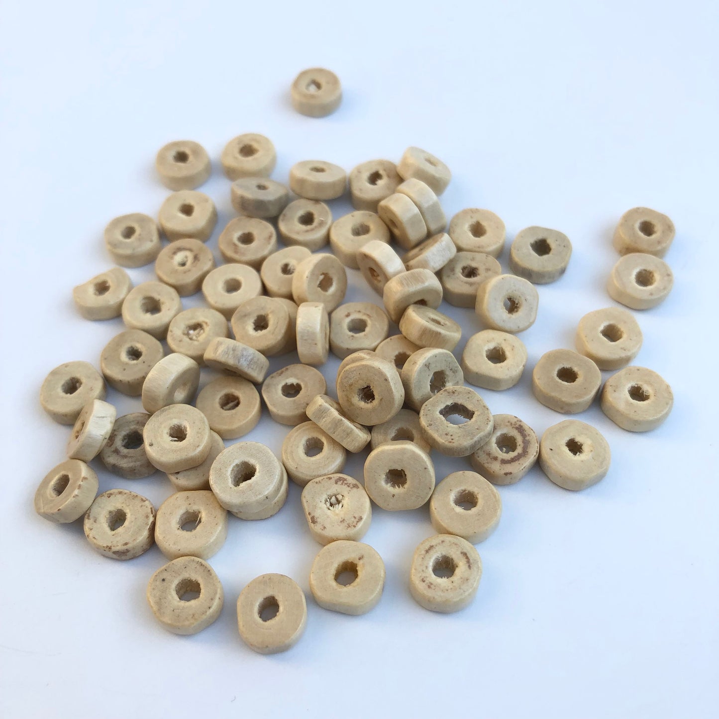 200X Flat Wood Spacer Beads