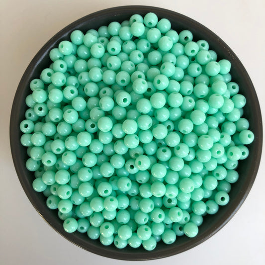 150X Mint Green Beads 