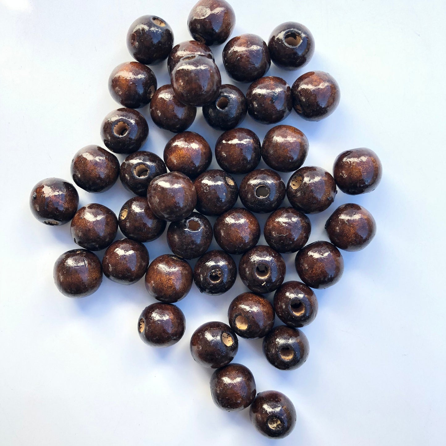 Dark Brown Wood Beads