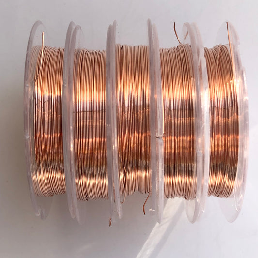 Copper Wire 0.3mm Round Rose Gold Jewellery Making Craft Cord 10 Meters