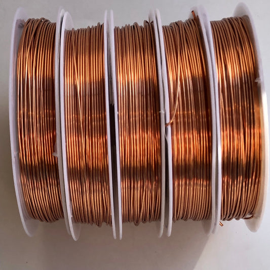 8X Meters Copper Wire 23 Gauge Round 0.6mm Raw Craft Wire Jewellery Making Roll