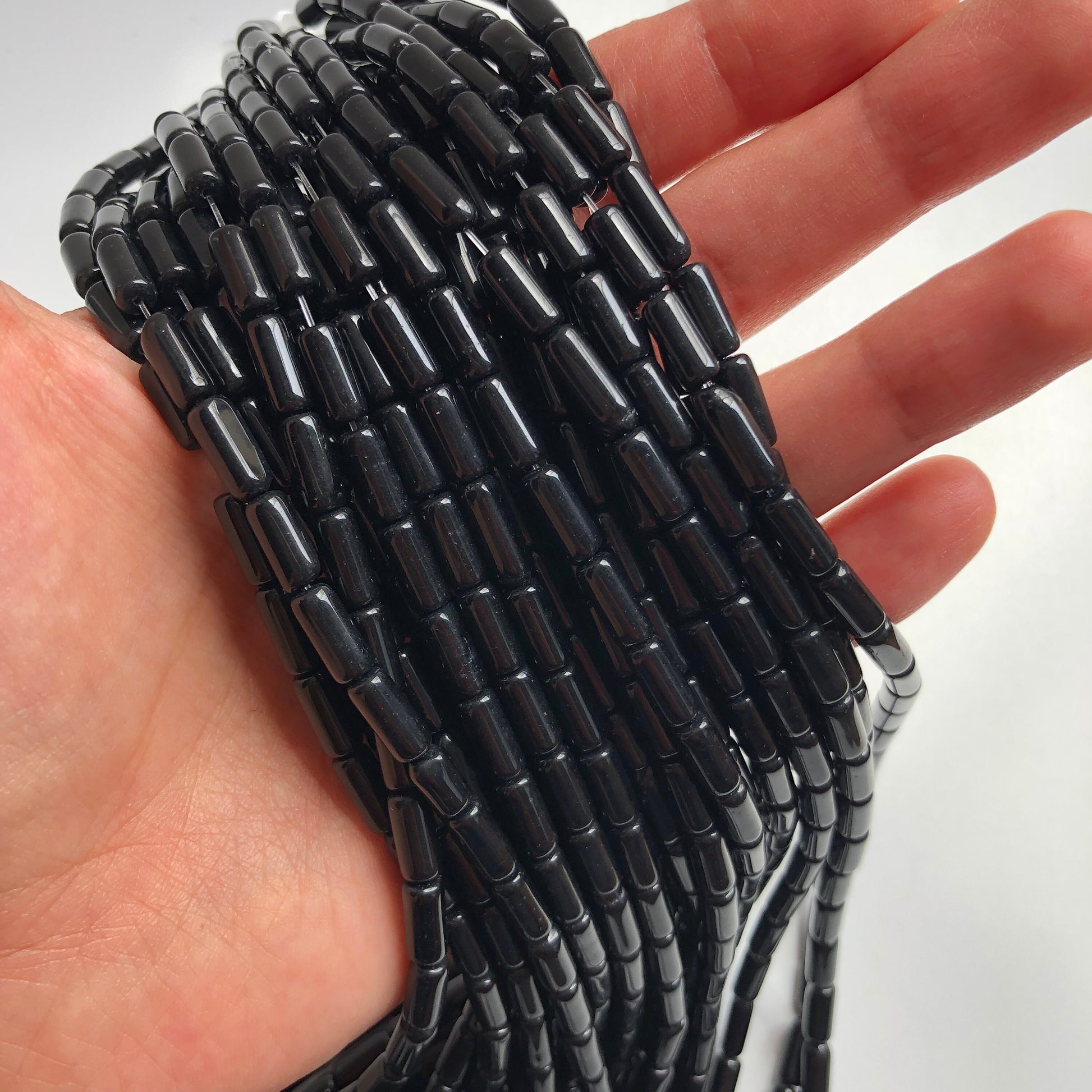 Black Glass Beads