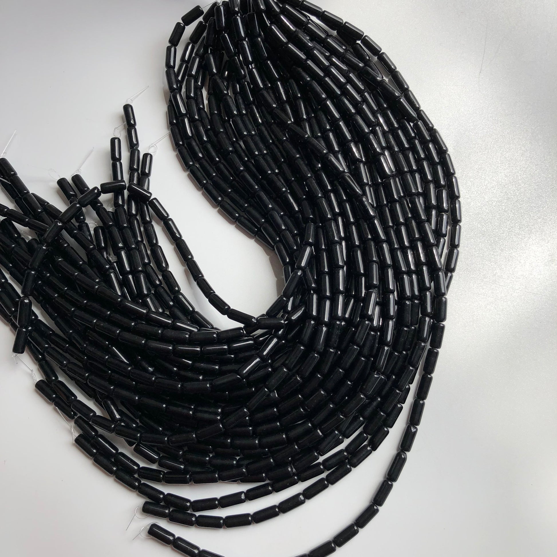 Black Glass Beads