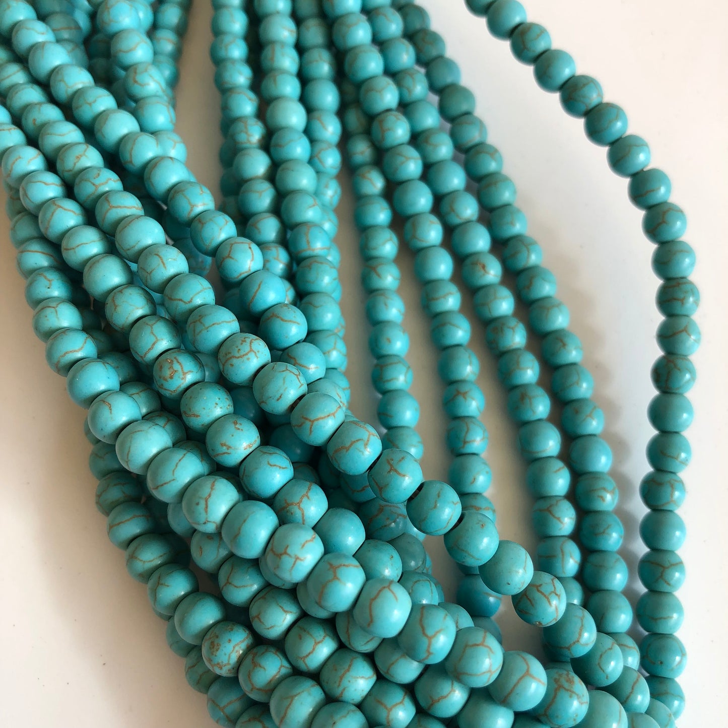 Blue Gemstone Beads Turquoise Gemstone Bead for DIY Jewellery 6mm Round Beads 70pcs per Strand