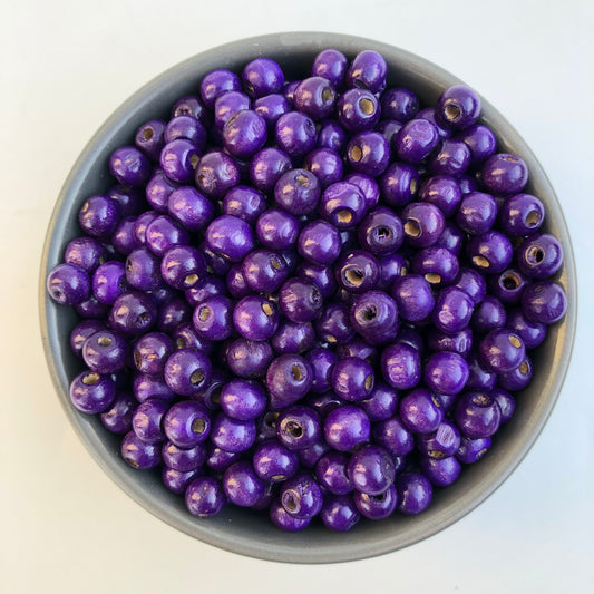 Purple Wooden Beads