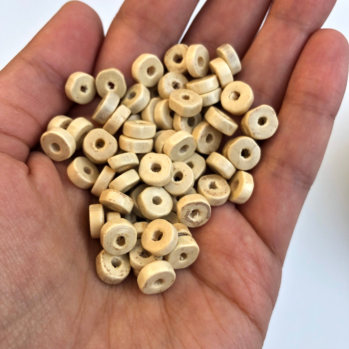 200X Flat Wood Spacer Beads