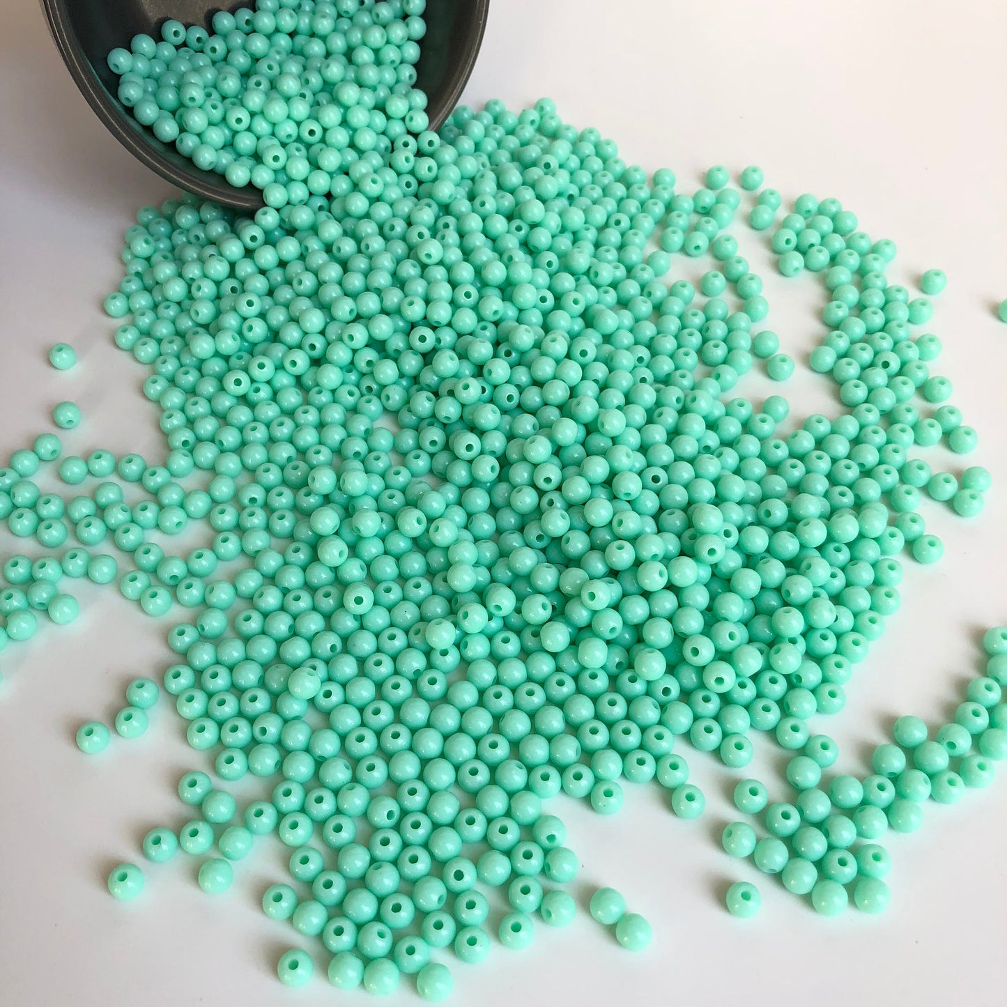 150X Mint Green Beads 