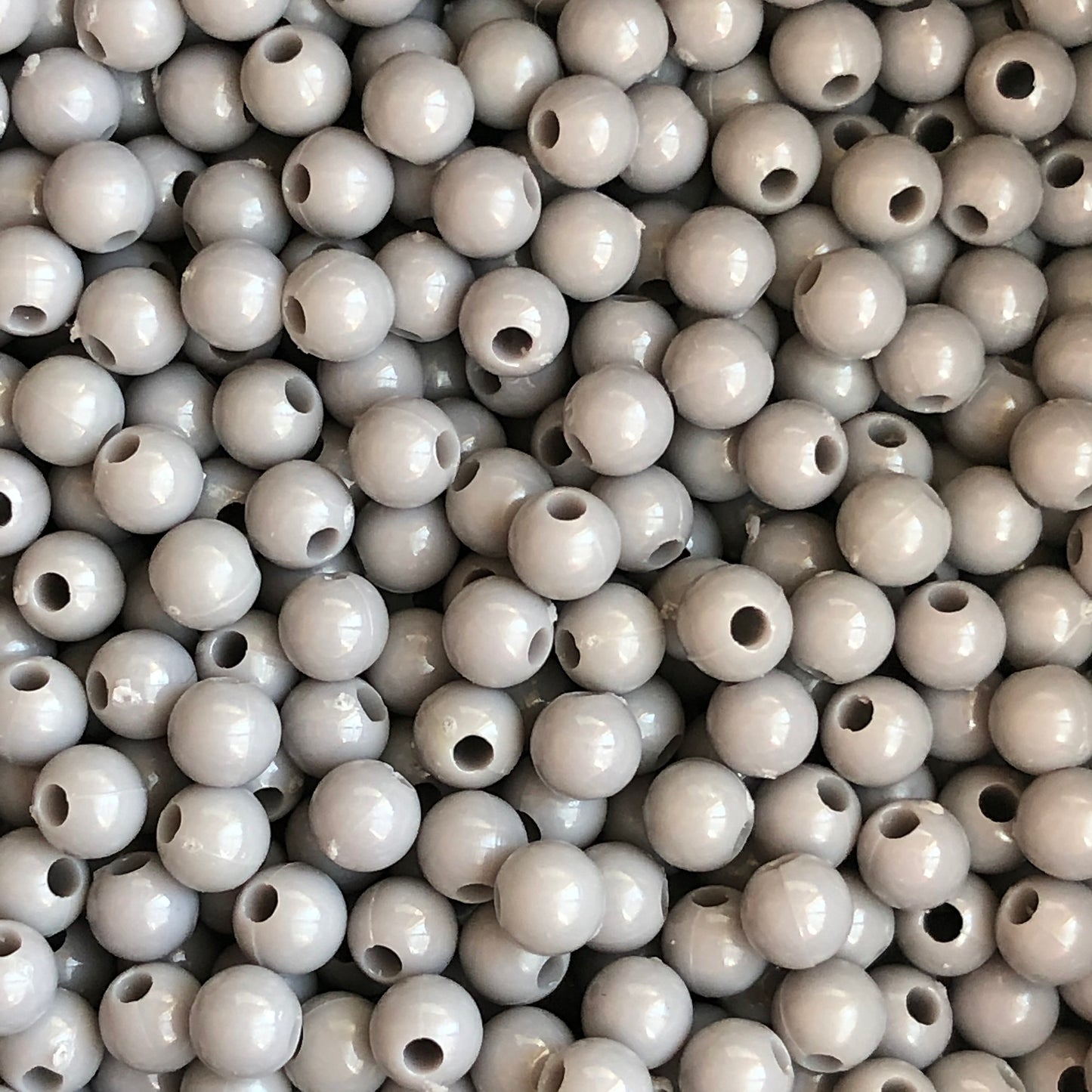 4mm Round Grey Beads 