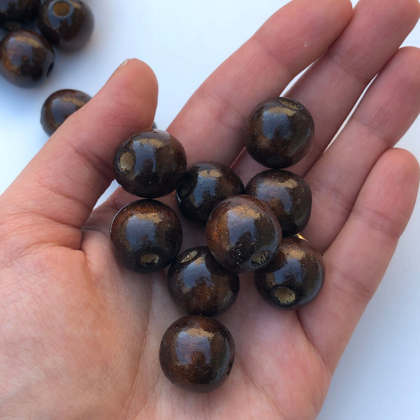 Dark Brown Wood Beads