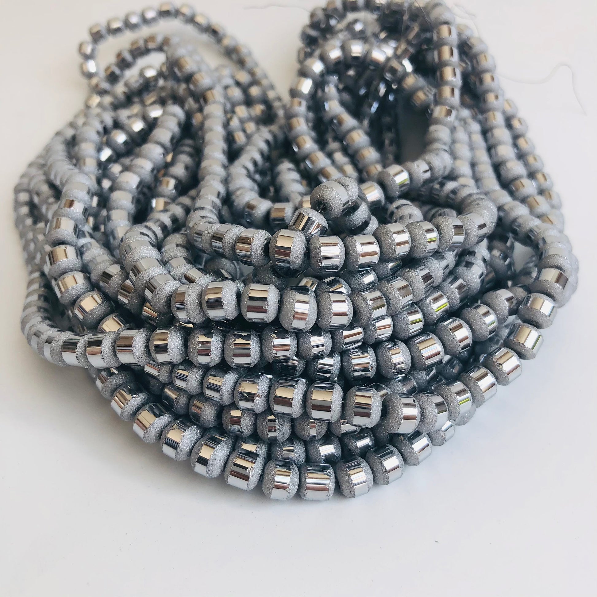 Silver Glass Beads