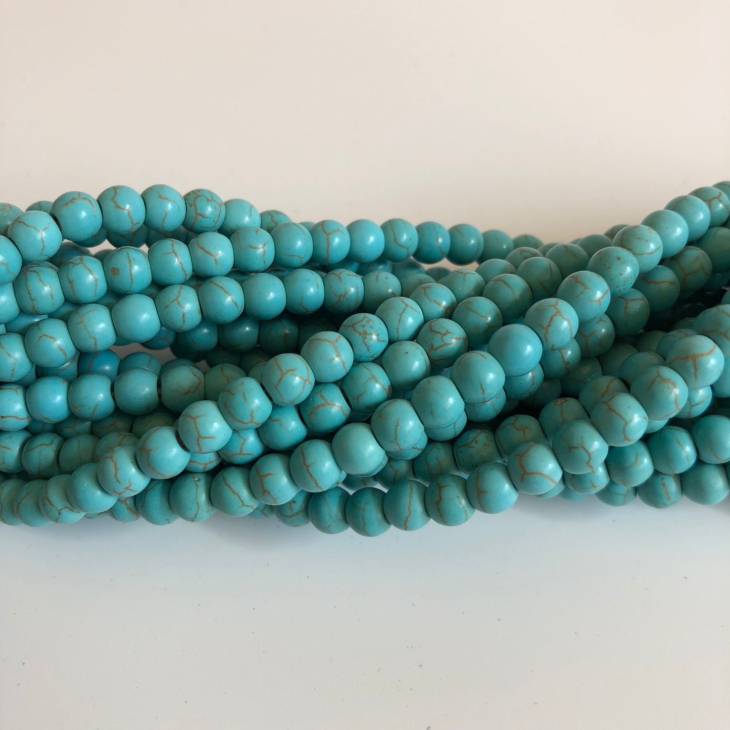 Blue Gemstone Beads Turquoise Gemstone Bead for DIY Jewellery 6mm Round Beads 70pcs per Strand